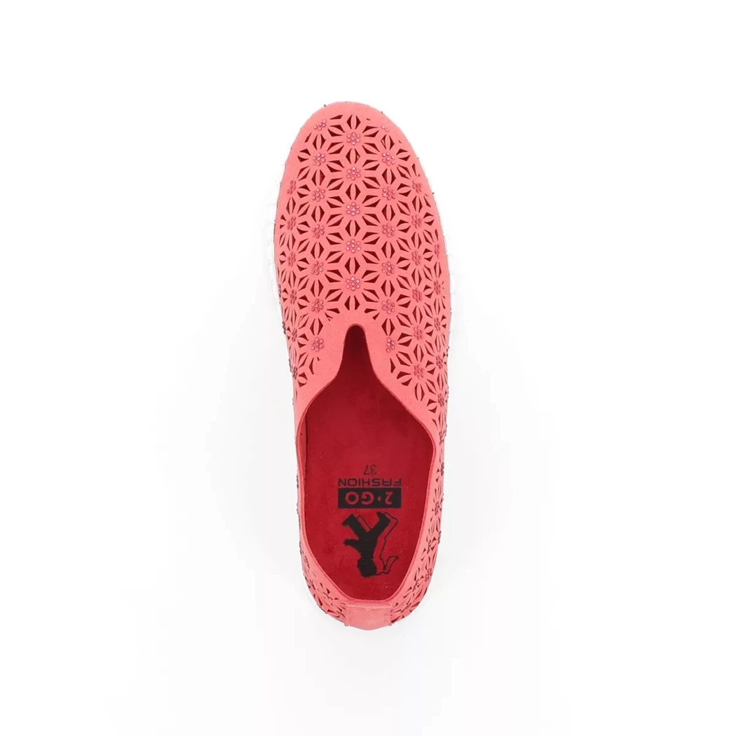 Image (6) de la chaussures 2 Go - Baskets Rouge en Cuir synthétique