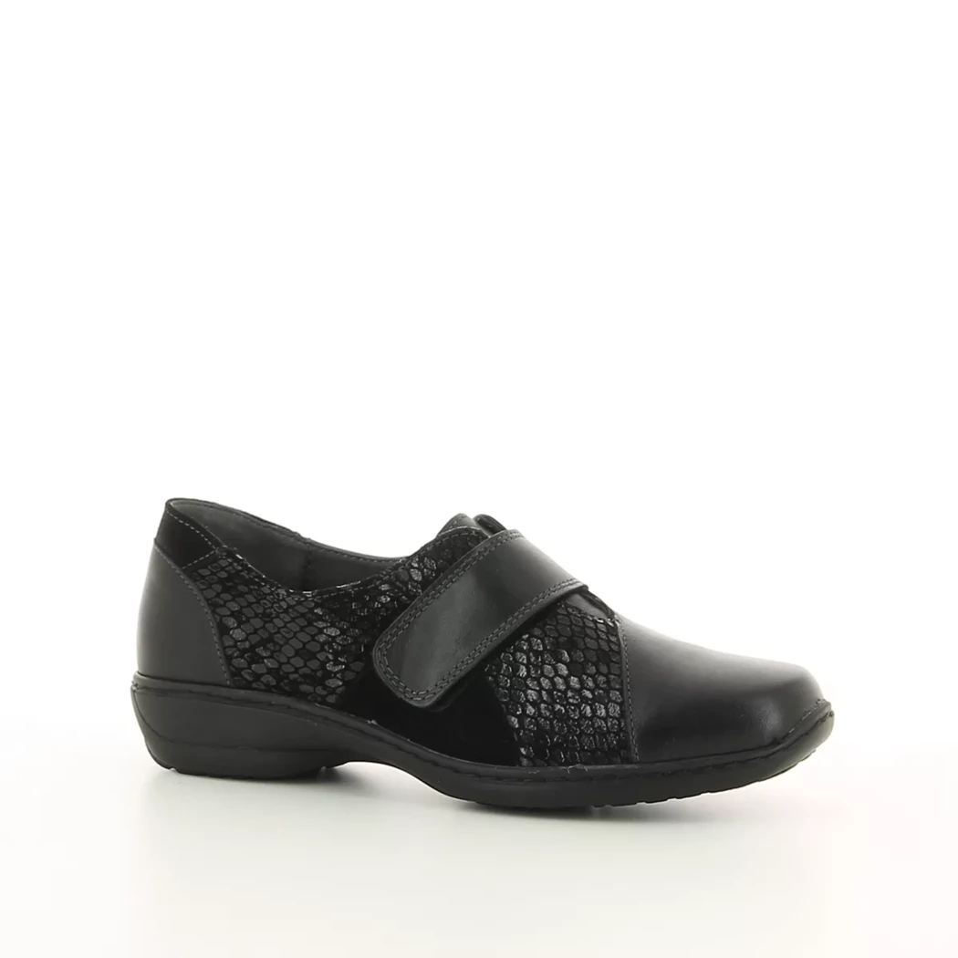 Image (1) de la chaussures Kiarflex - Chaussures à velcro Noir en Cuir