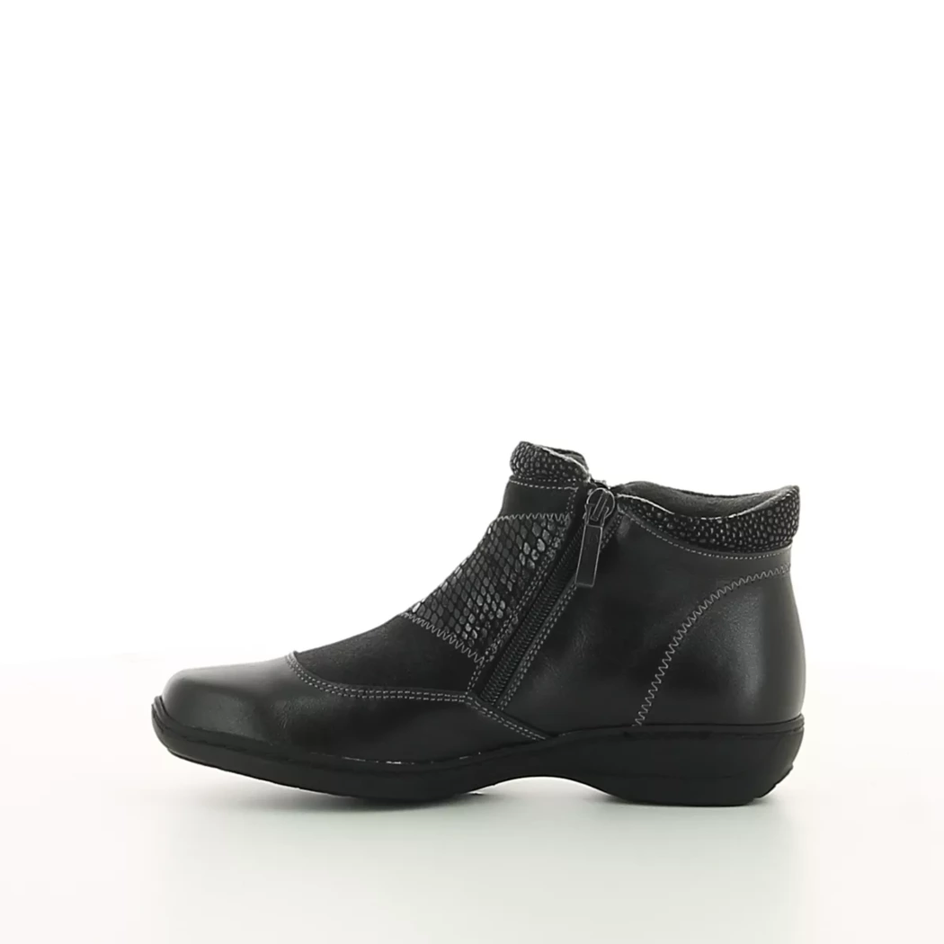 Image (4) de la chaussures Kiarflex - Boots Noir en Cuir et textile