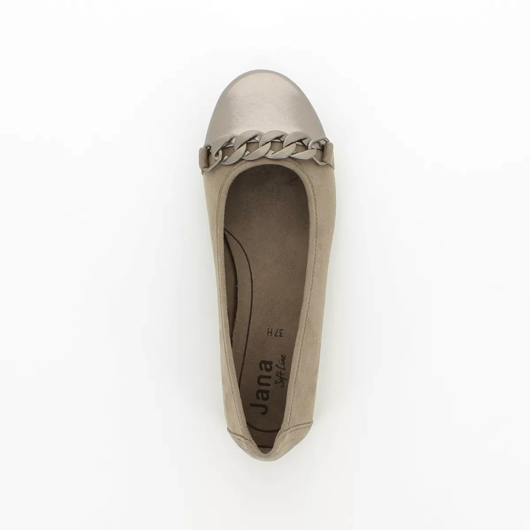 Image (6) de la chaussures Jana - Ballerines Taupe en Cuir synthétique