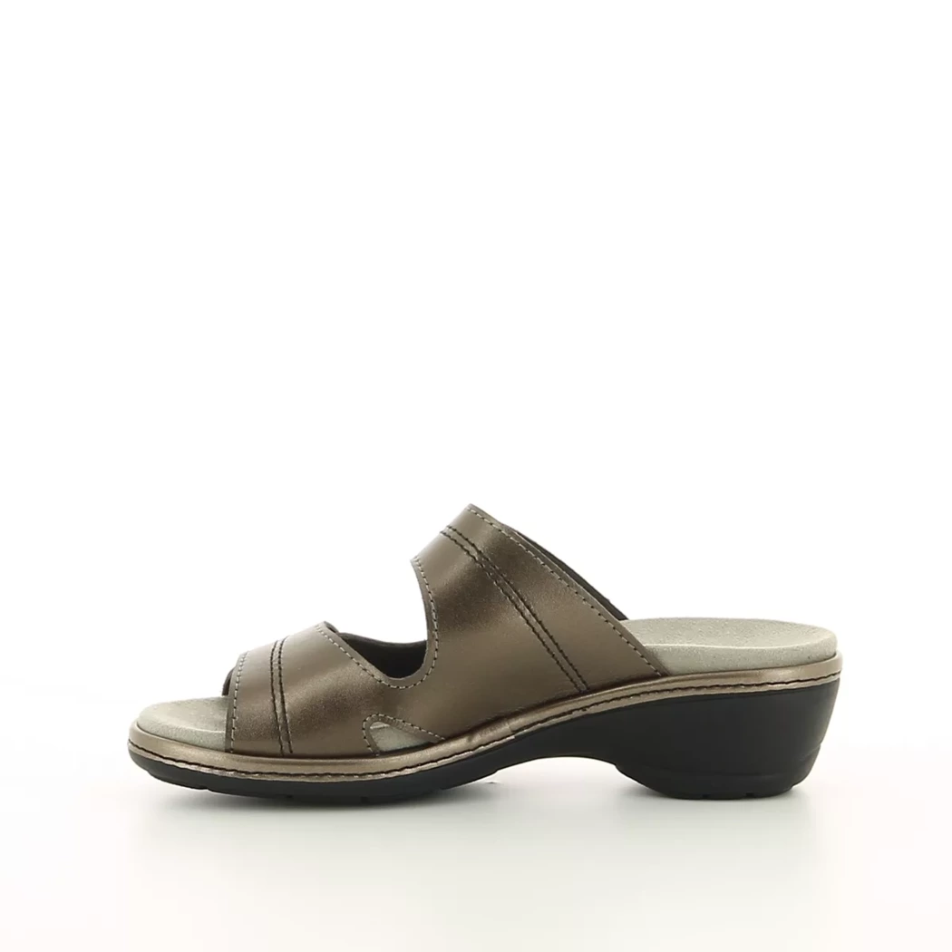 Image (4) de la chaussures Sens - Mules et Sabots Or / Bronze / Platine en Cuir