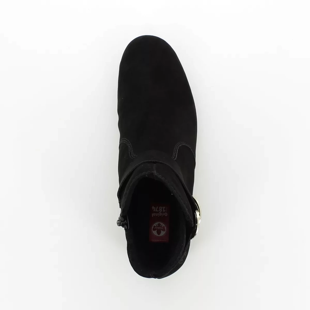 Image (6) de la chaussures Rieker - Boots Noir en Cuir nubuck