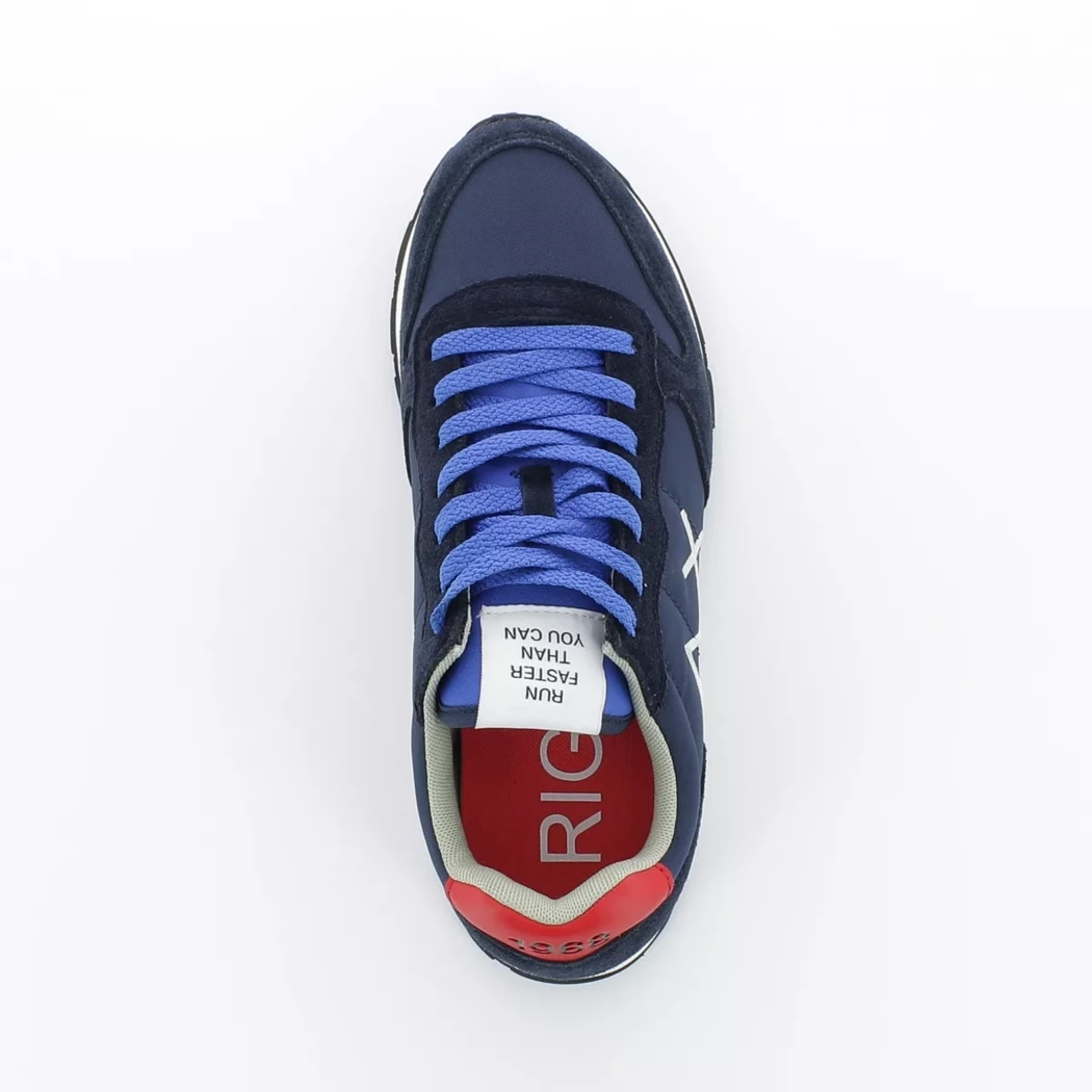 Image (6) de la chaussures Sun68 - Baskets Bleu en Cuir nubuck