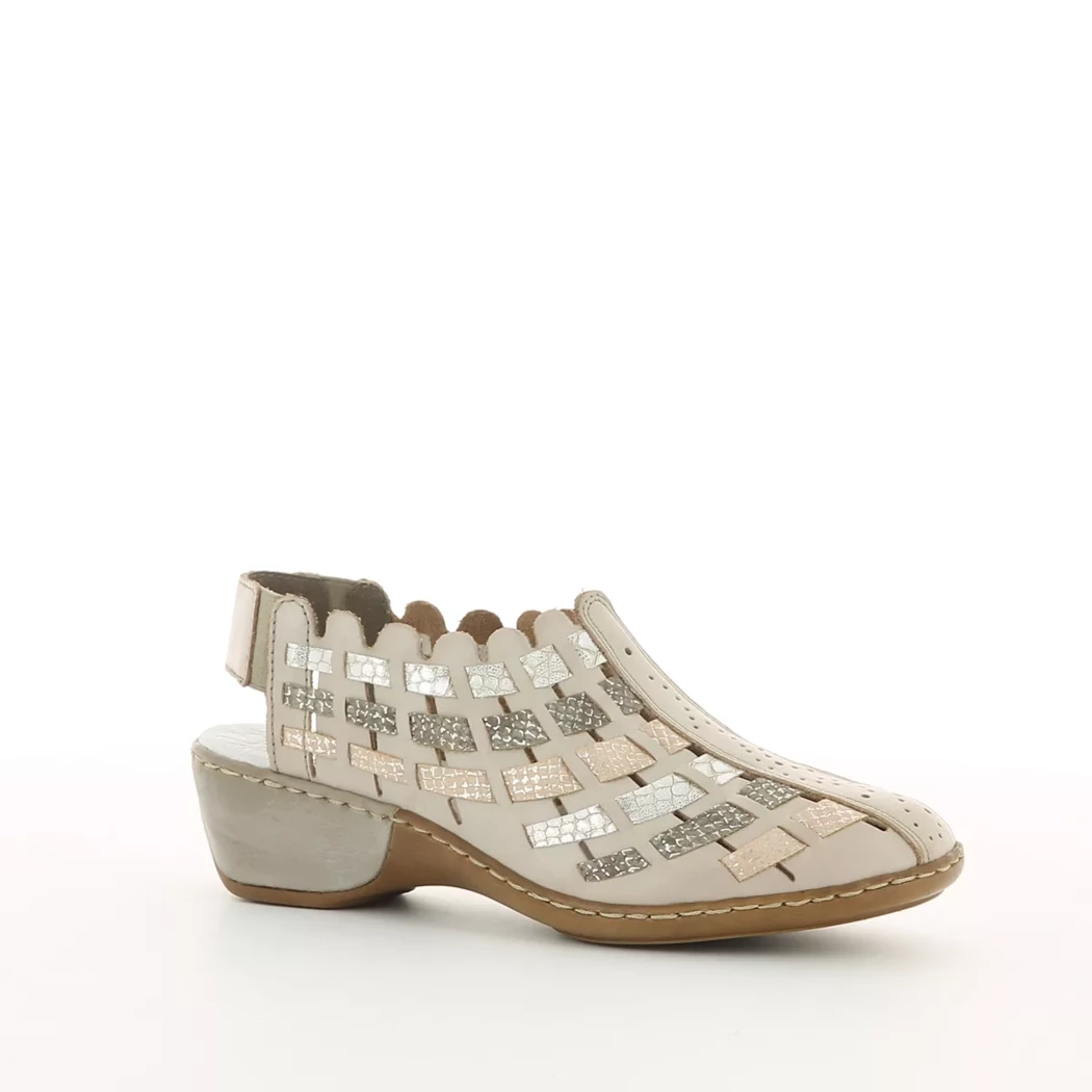 Image (1) de la chaussures Rieker - Escarpins Beige en Cuir