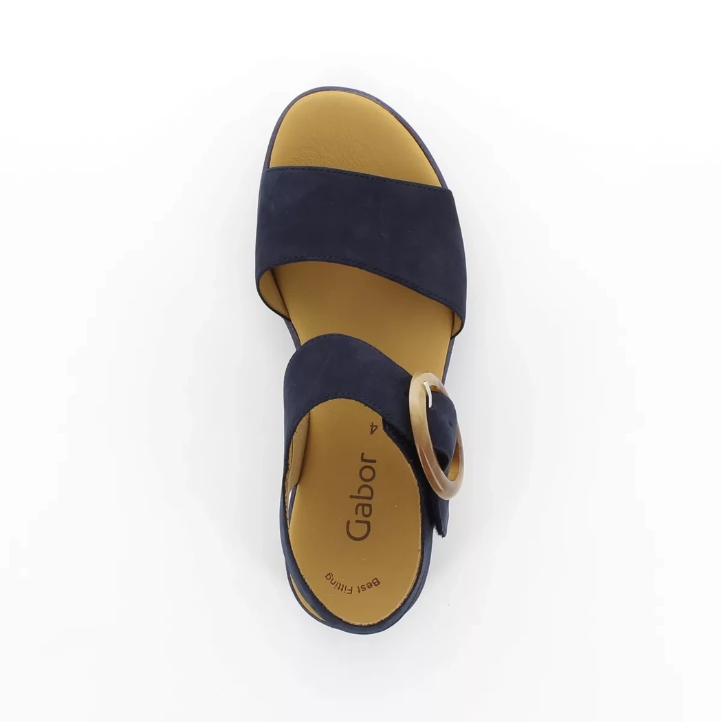 Image (6) de la chaussures Gabor - Sandales et Nu-Pieds Bleu en Cuir nubuck