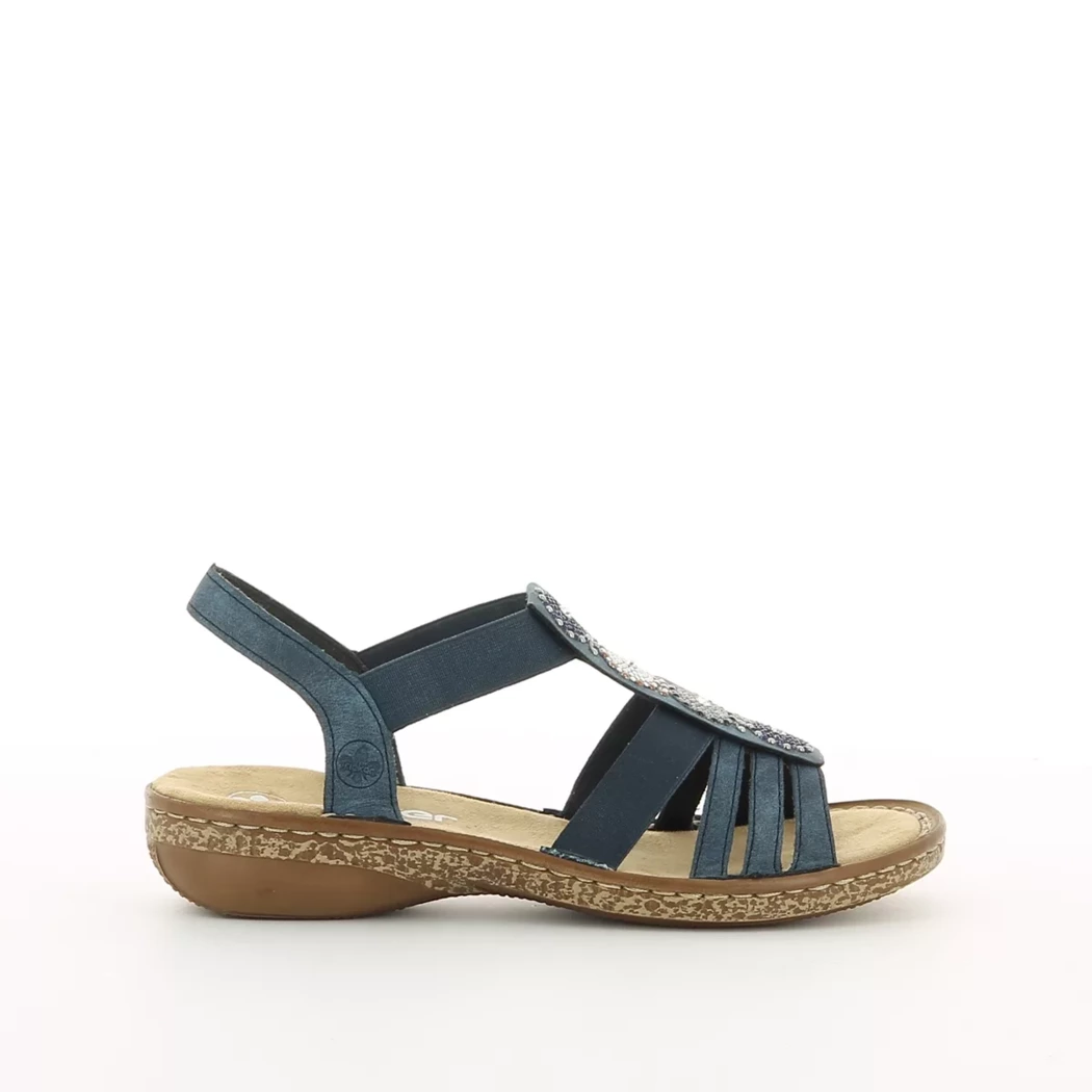 Image (2) de la chaussures Rieker - Sandales et Nu-Pieds Bleu en Cuir