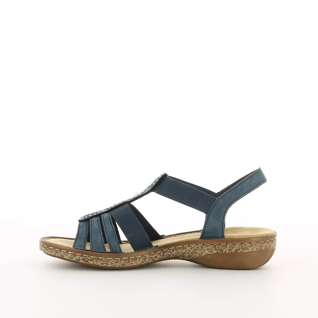 Image (4) de la chaussures Rieker - Sandales et Nu-Pieds Bleu en Cuir