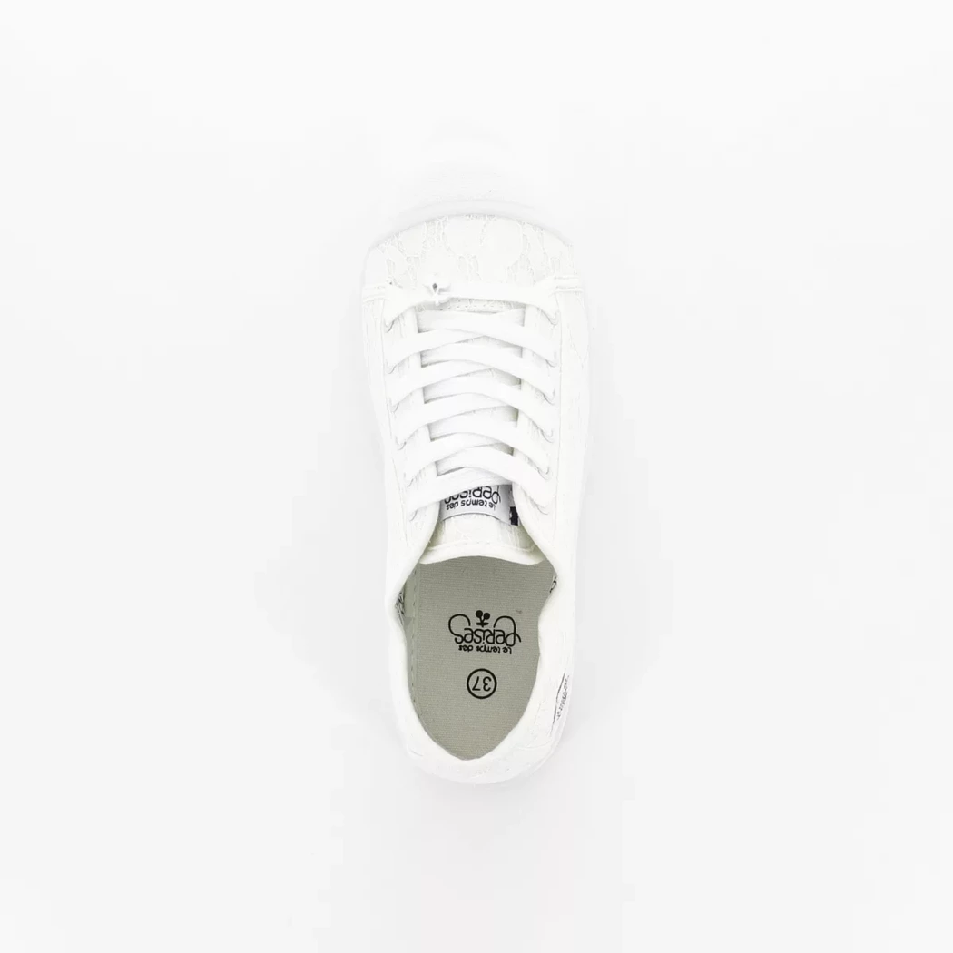Image (6) de la chaussures Le Temps des Cerises - Baskets Blanc en Textile