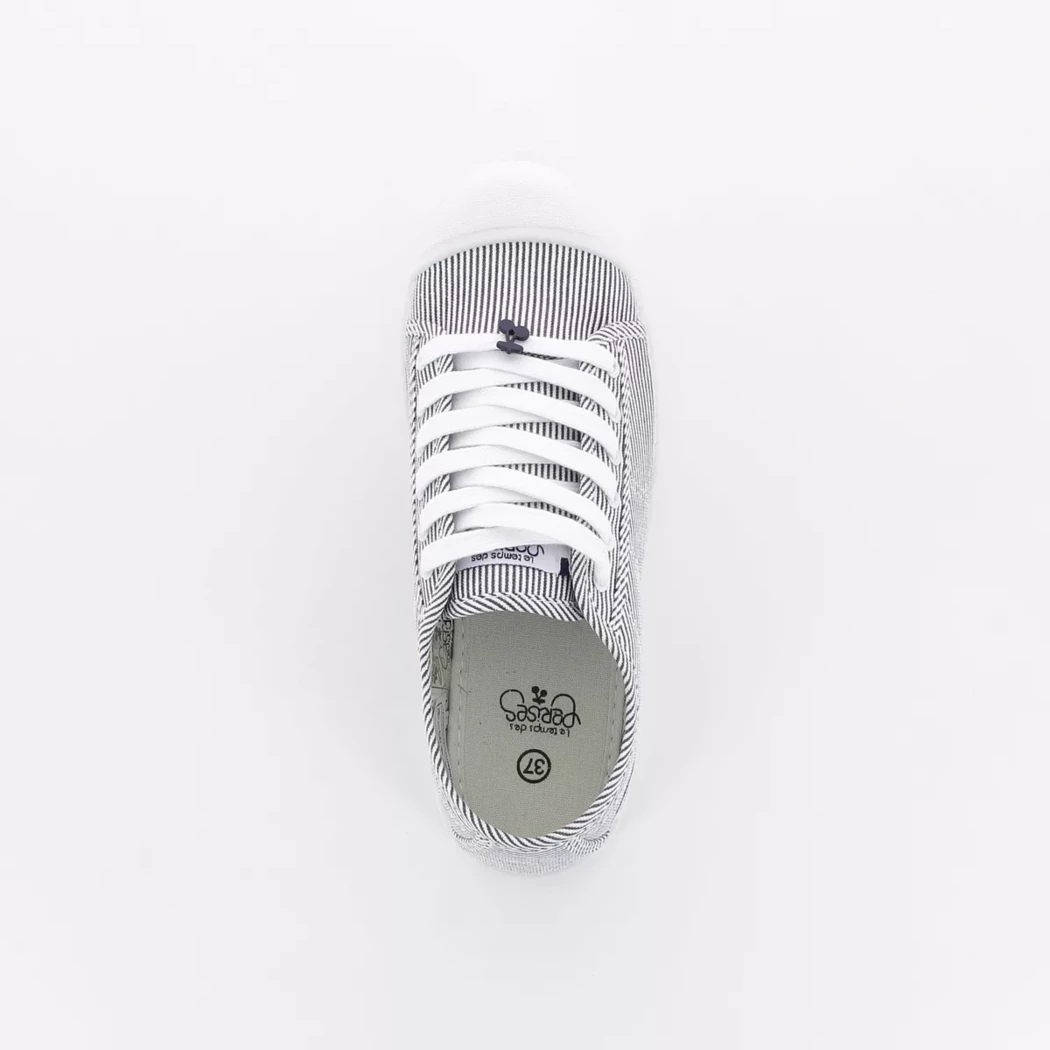 Image (6) de la chaussures Le Temps des Cerises - Baskets Blanc en Textile