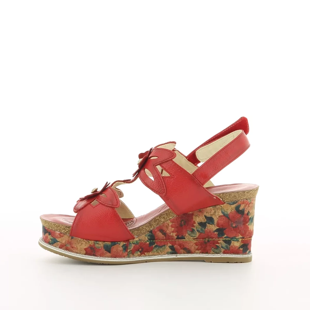 Image (4) de la chaussures Laura Vita - Sandales et Nu-Pieds Rouge en Cuir