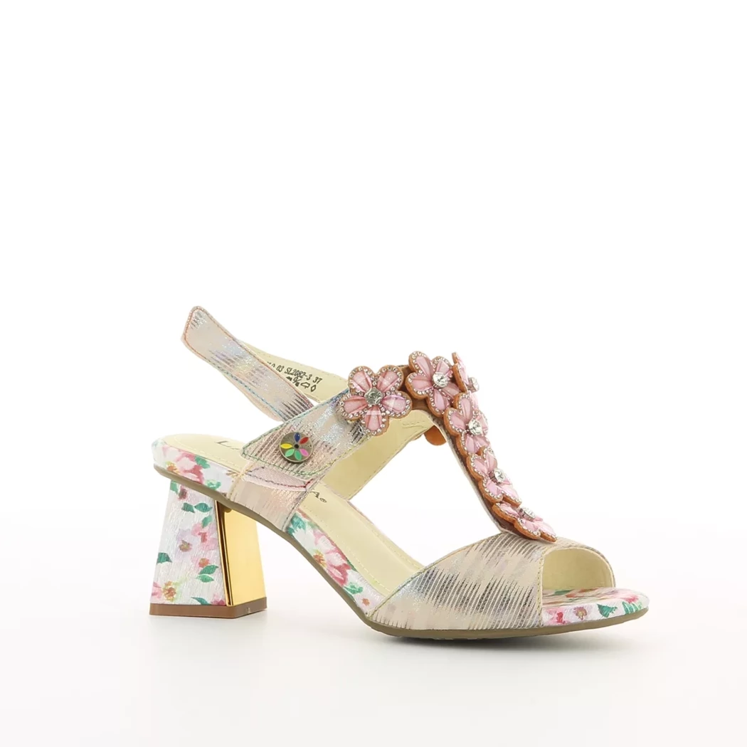 Image (1) de la chaussures Laura Vita - Sandales et Nu-Pieds Rose en Multi-Matières