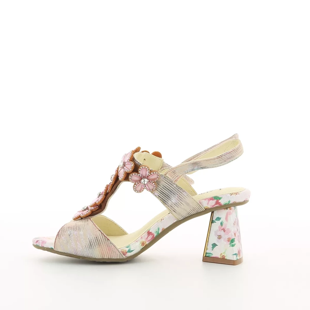 Image (4) de la chaussures Laura Vita - Sandales et Nu-Pieds Rose en Multi-Matières