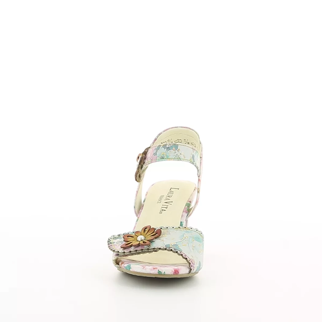Image (5) de la chaussures Laura Vita - Sandales et Nu-Pieds Rose en Cuir