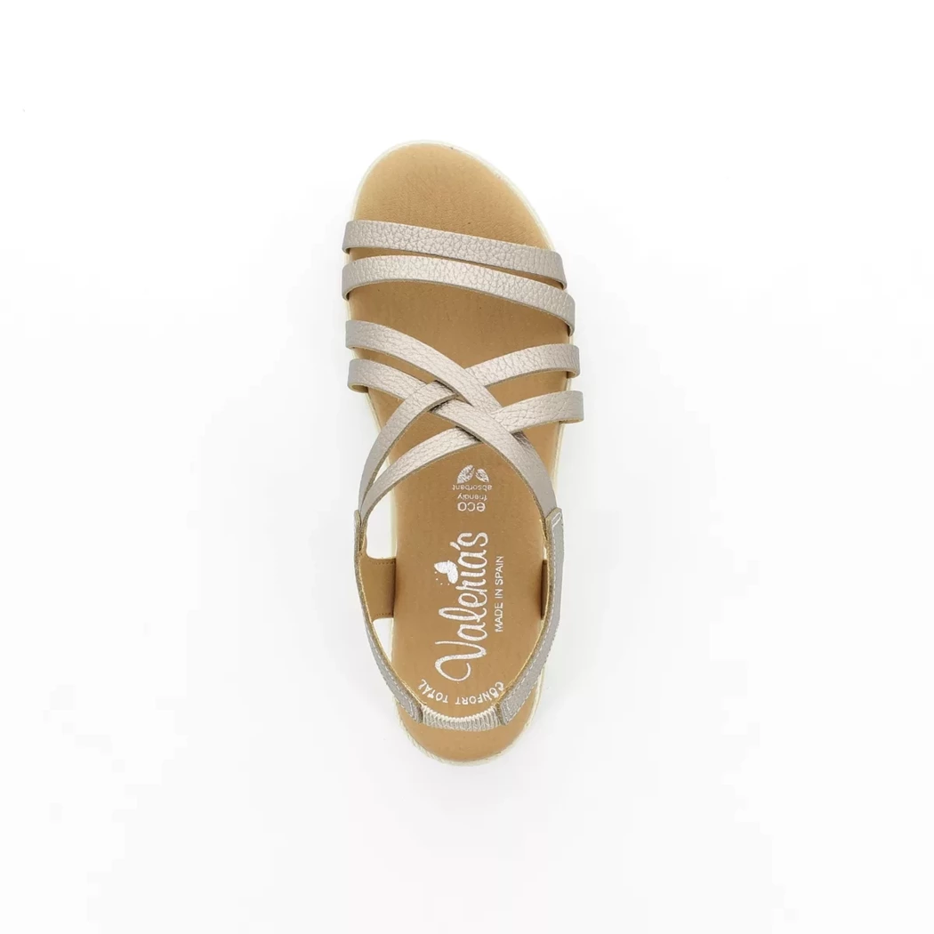 Image (6) de la chaussures Valeria's - Sandales et Nu-Pieds Taupe en Cuir
