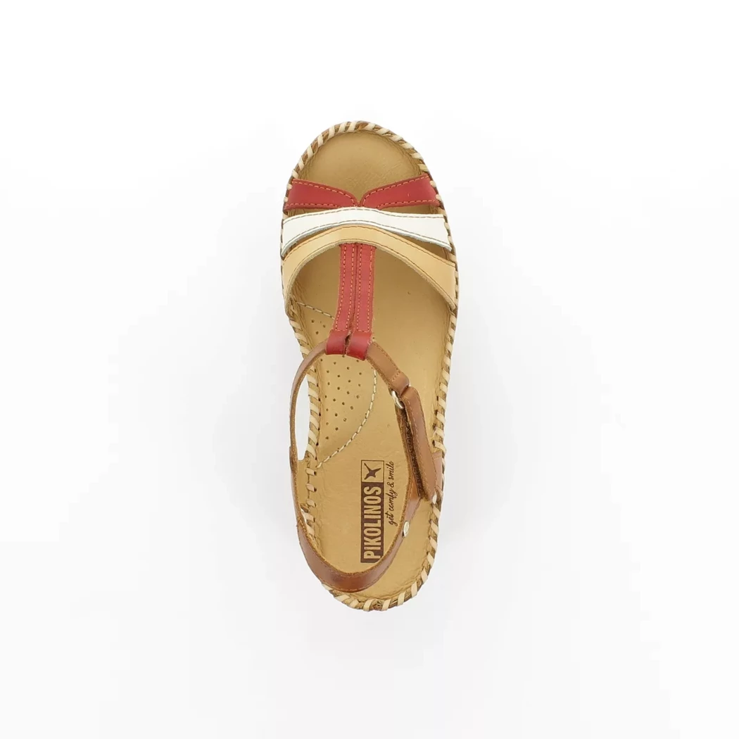 Image (6) de la chaussures Pikolinos - Sandales et Nu-Pieds Rouge en Cuir