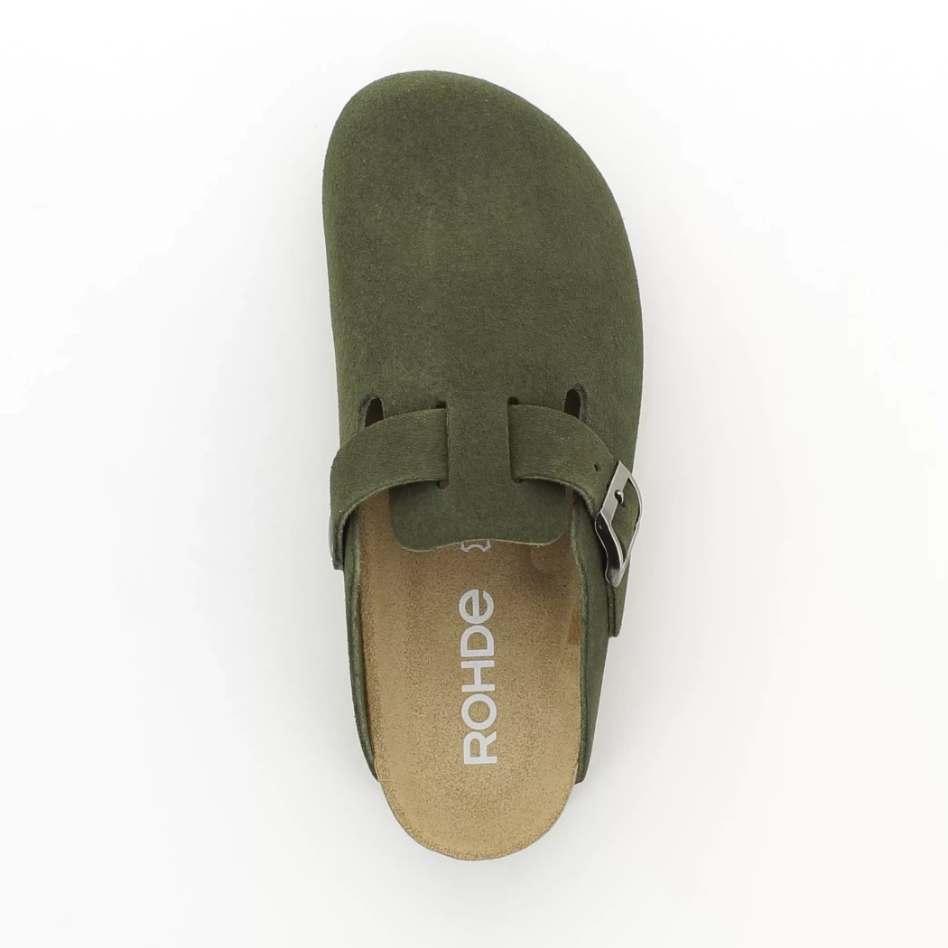 Image (6) de la chaussures Rohde - Mules et Sabots Vert en Cuir nubuck