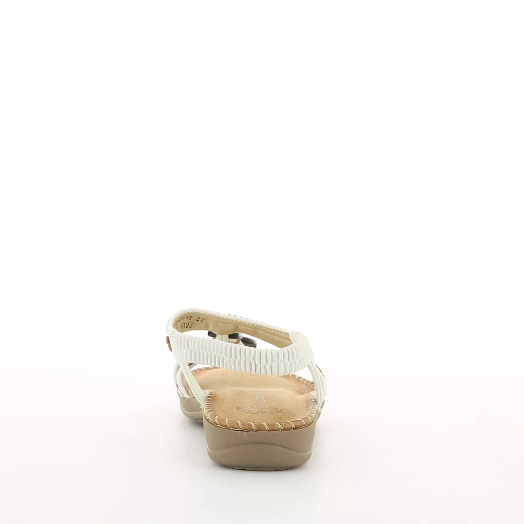 Image (3) de la chaussures Selma Rose - Sandales et Nu-Pieds Blanc en Cuir synthétique
