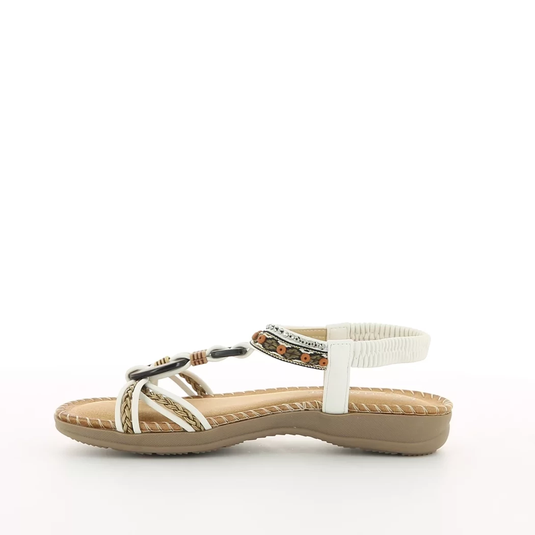 Image (4) de la chaussures Selma Rose - Sandales et Nu-Pieds Blanc en Cuir synthétique