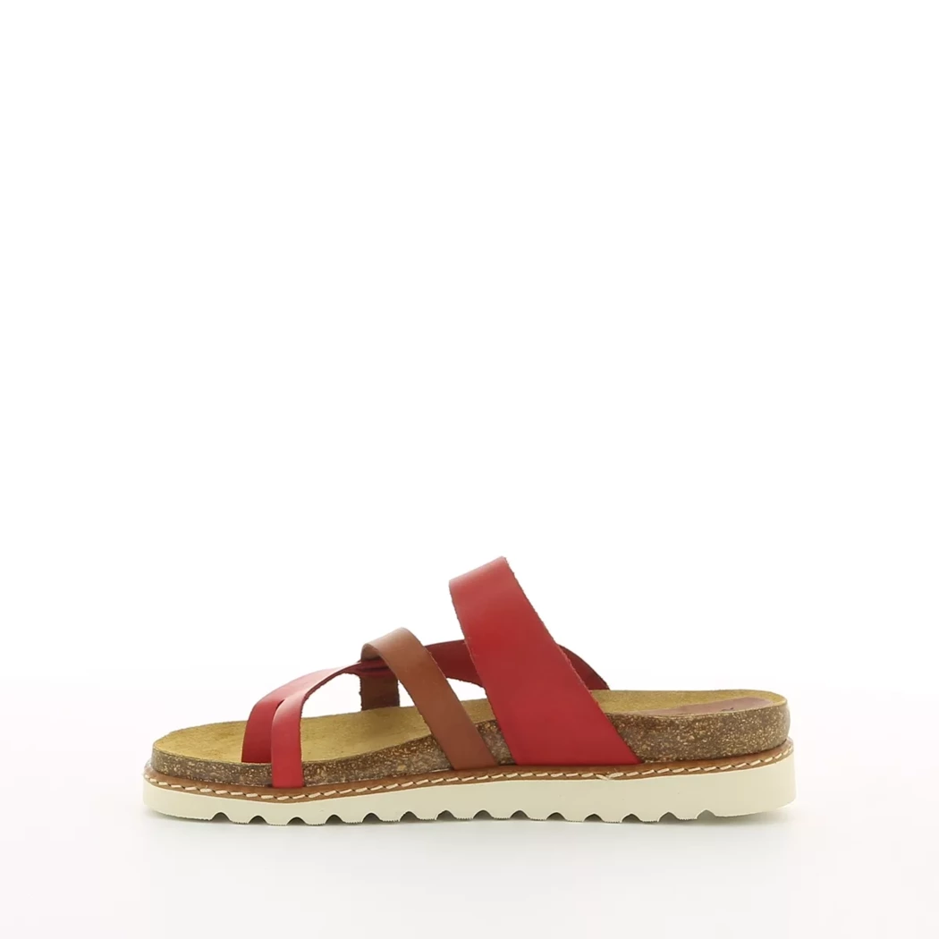 Image (4) de la chaussures Terre d'Epices - Mules et Sabots Rouge en Cuir