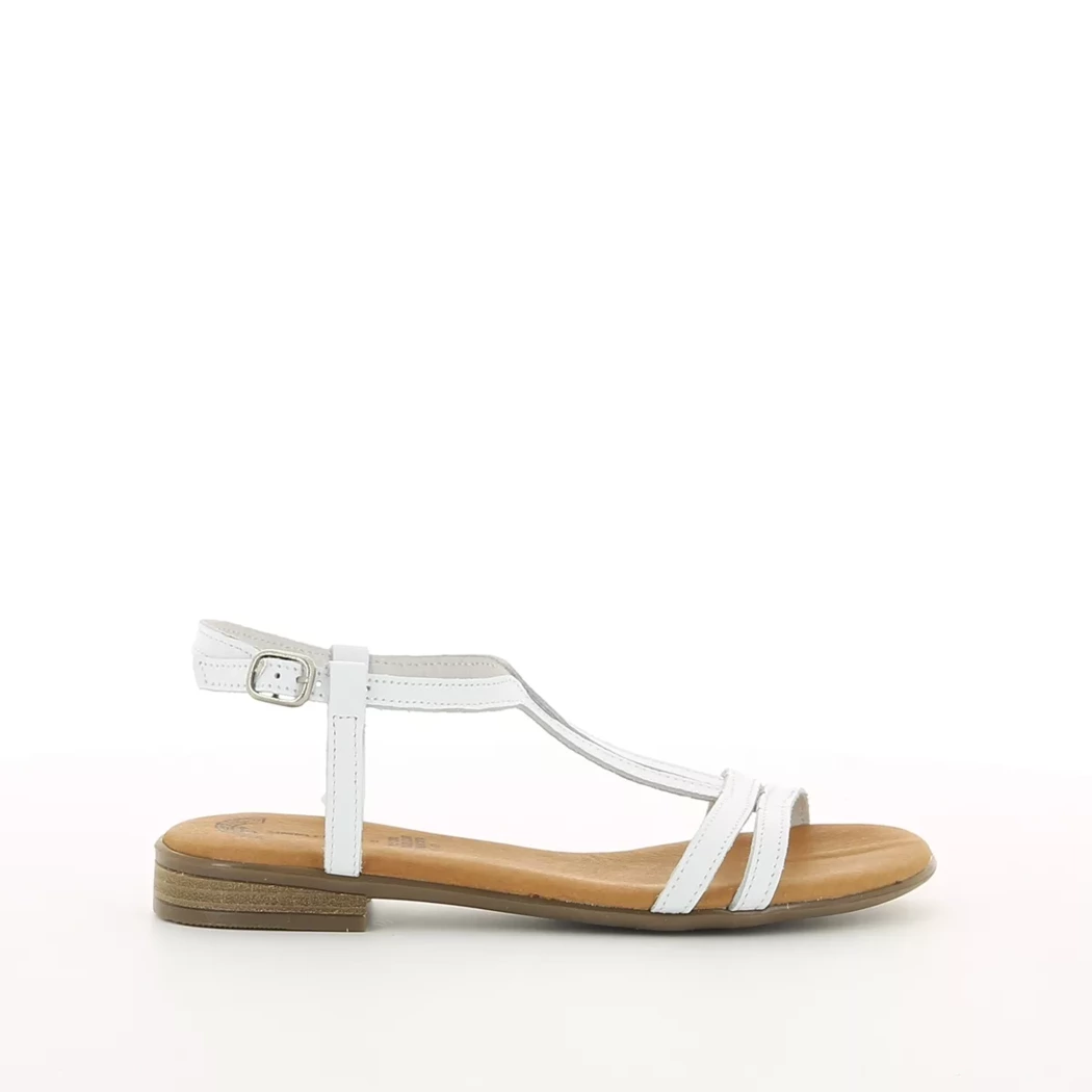 Image (2) de la chaussures Simplement B - Sandales et Nu-Pieds Blanc en Cuir