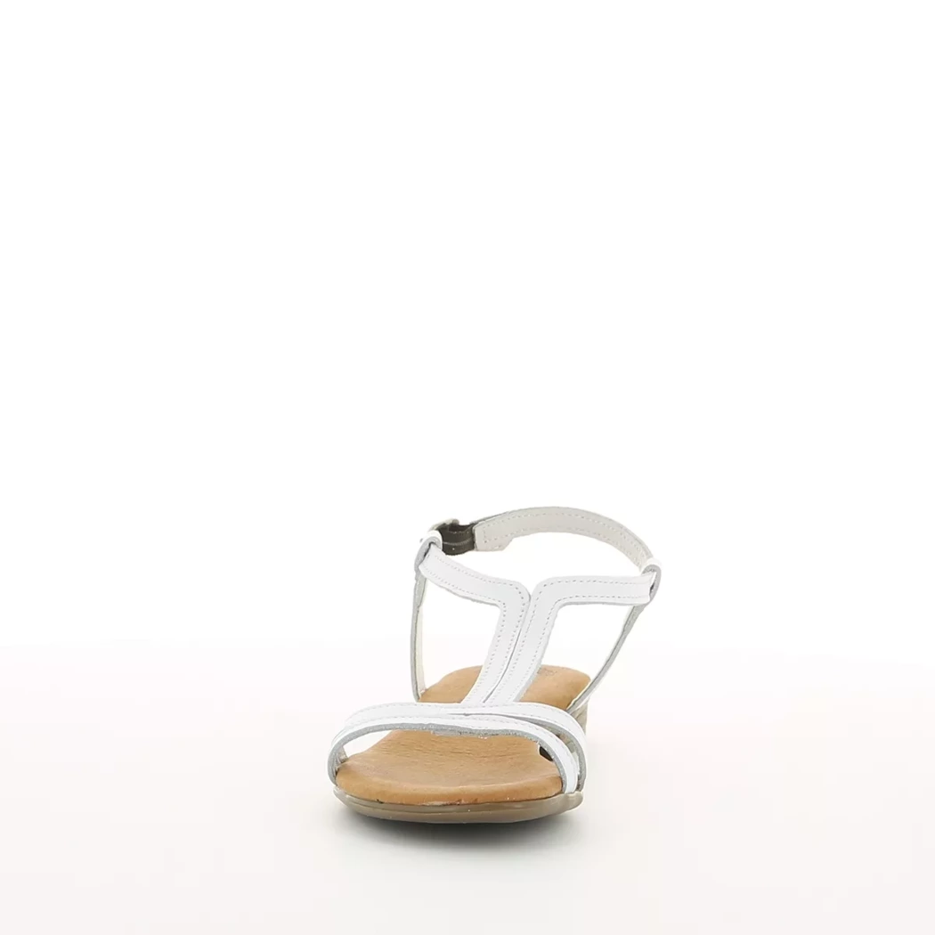 Image (5) de la chaussures Simplement B - Sandales et Nu-Pieds Blanc en Cuir