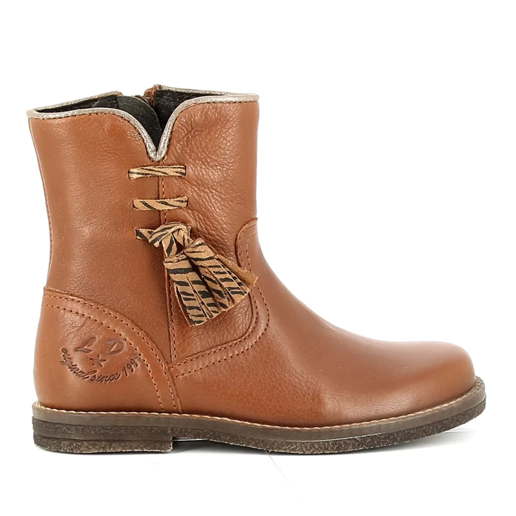 Image (2) de la chaussures Little David - Boots Cuir naturel / Cognac en Cuir