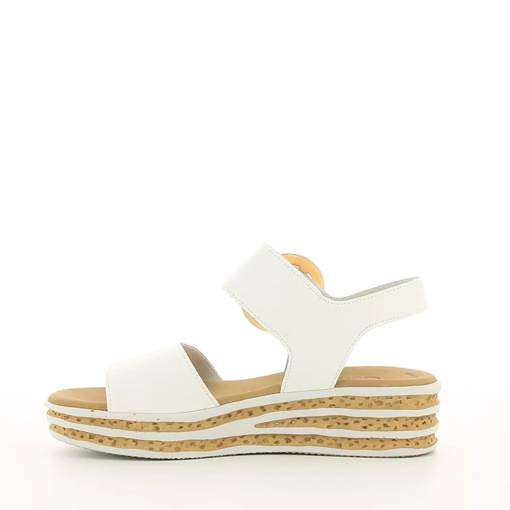 Image (4) de la chaussures Gabor - Sandales et Nu-Pieds Blanc en Cuir