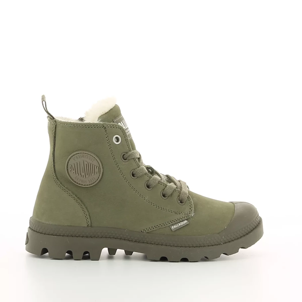 Image (2) de la chaussures Palladium - Bottines Vert en Cuir nubuck