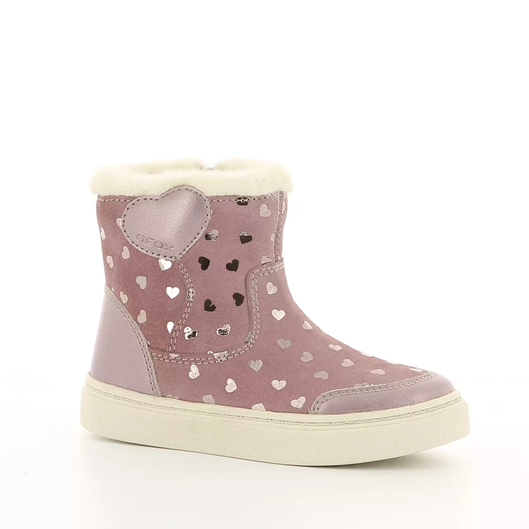 Image (1) de la chaussures Geox - Boots Rose en Cuir nubuck