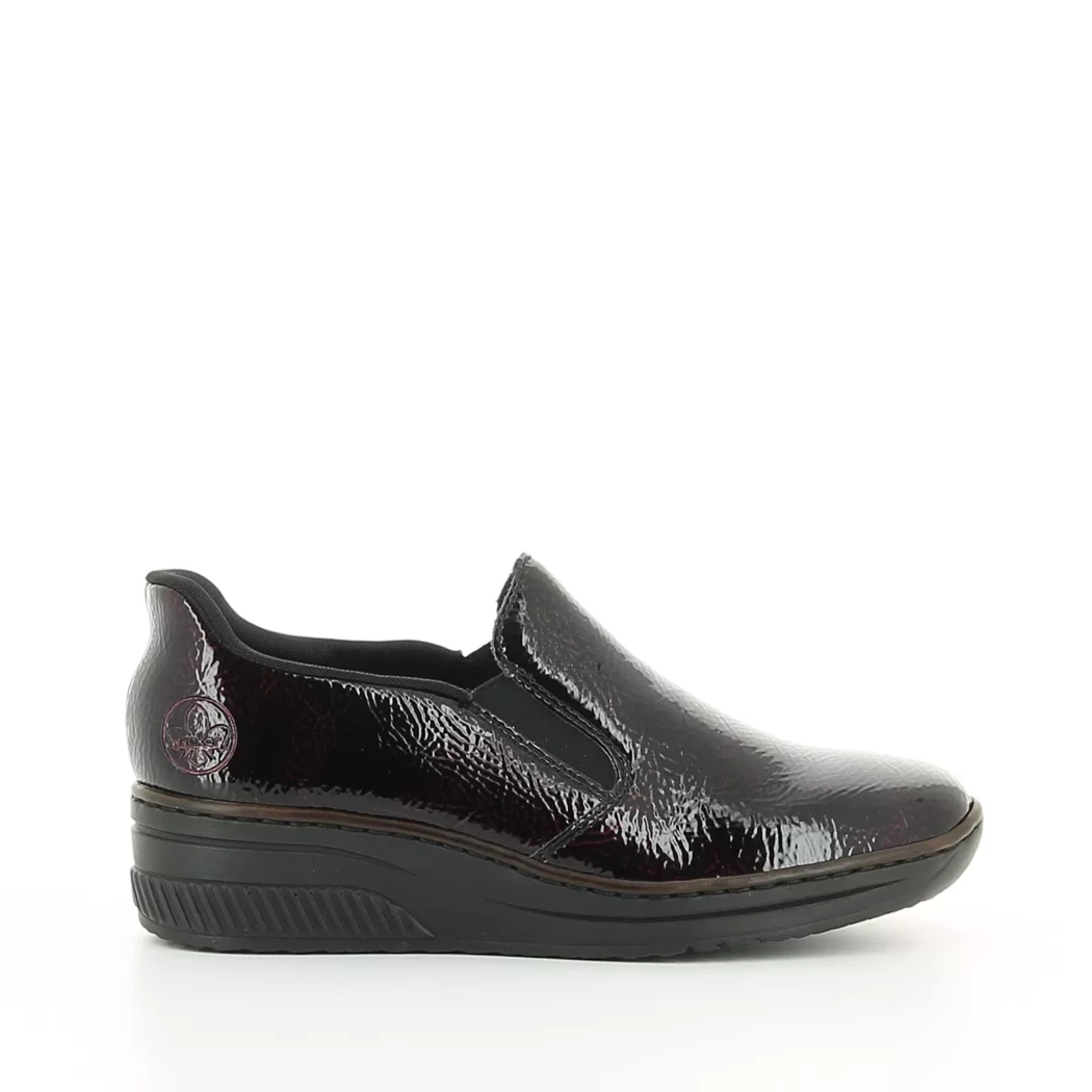Image (2) de la chaussures Rieker - Mocassins Bordeaux en Cuir vernis