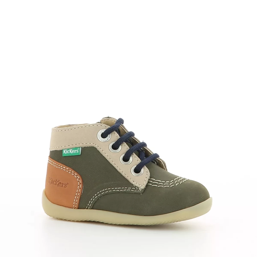 Image (1) de la chaussures Kickers - Bottines Vert en Cuir nubuck