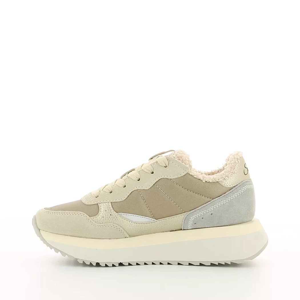 Image (4) de la chaussures Sun68 - Baskets Beige en Multi-Matières