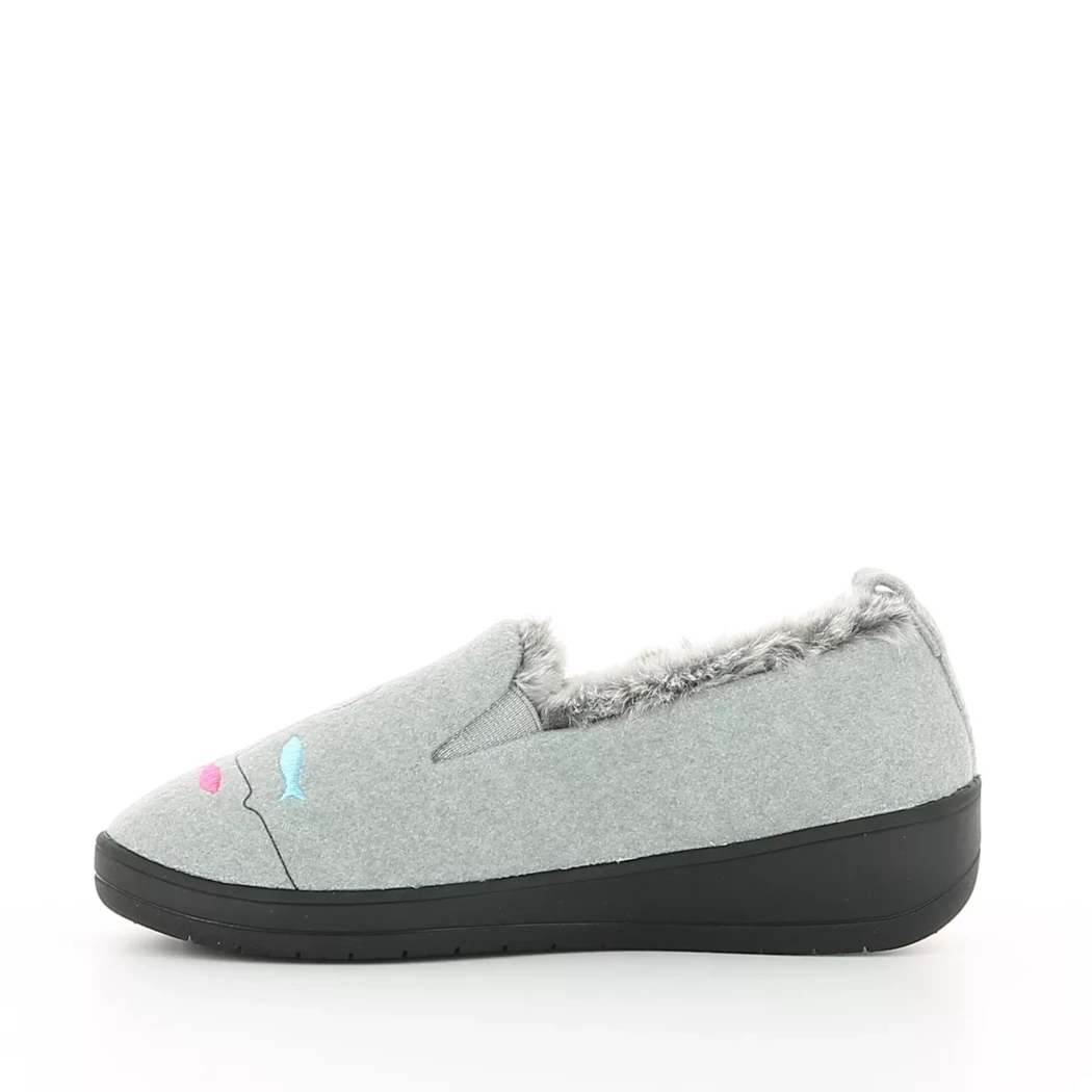 Image (4) de la chaussures Isotoner - Pantoufles et Chaussons Gris en Textile Image (4) de la chaussures Isotoner - Pantoufles et Chaussons Gris en Textile