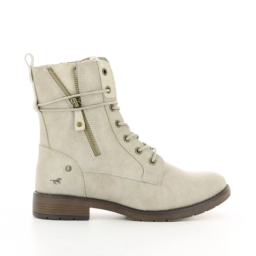 Image (2) de la chaussures Mustang - Bottines Beige en Cuir synthétique
