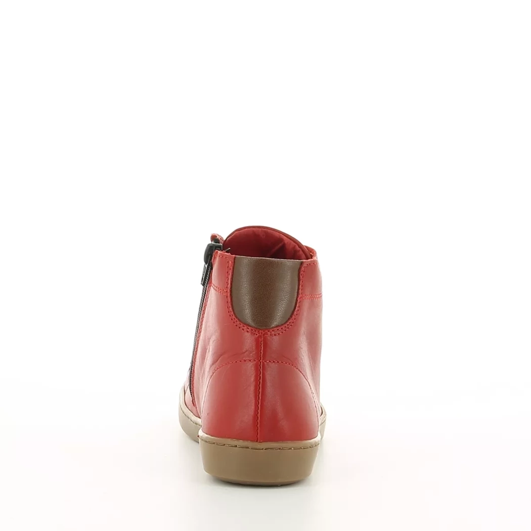 Image (3) de la chaussures Diabolo Studio - Bottines Rouge en Cuir