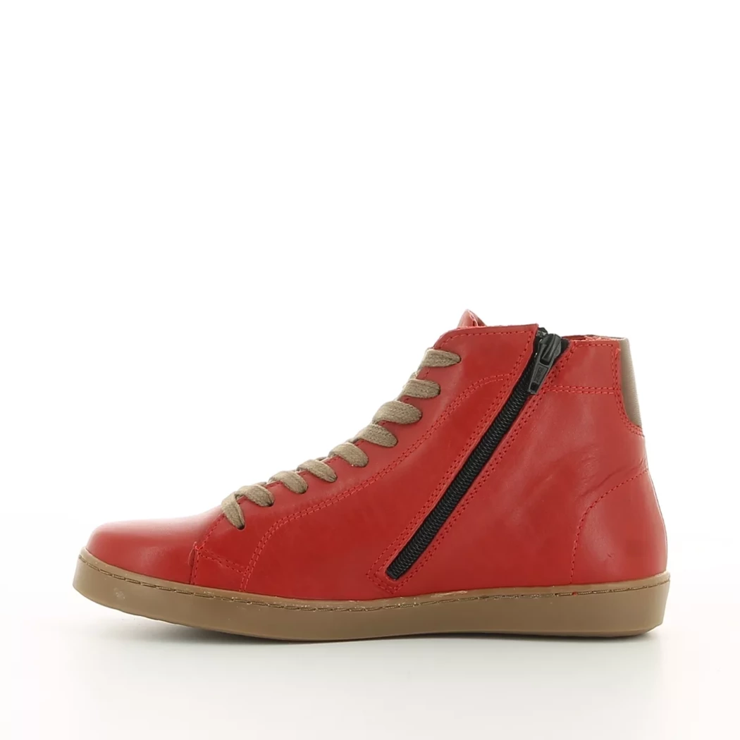 Image (4) de la chaussures Diabolo Studio - Bottines Rouge en Cuir