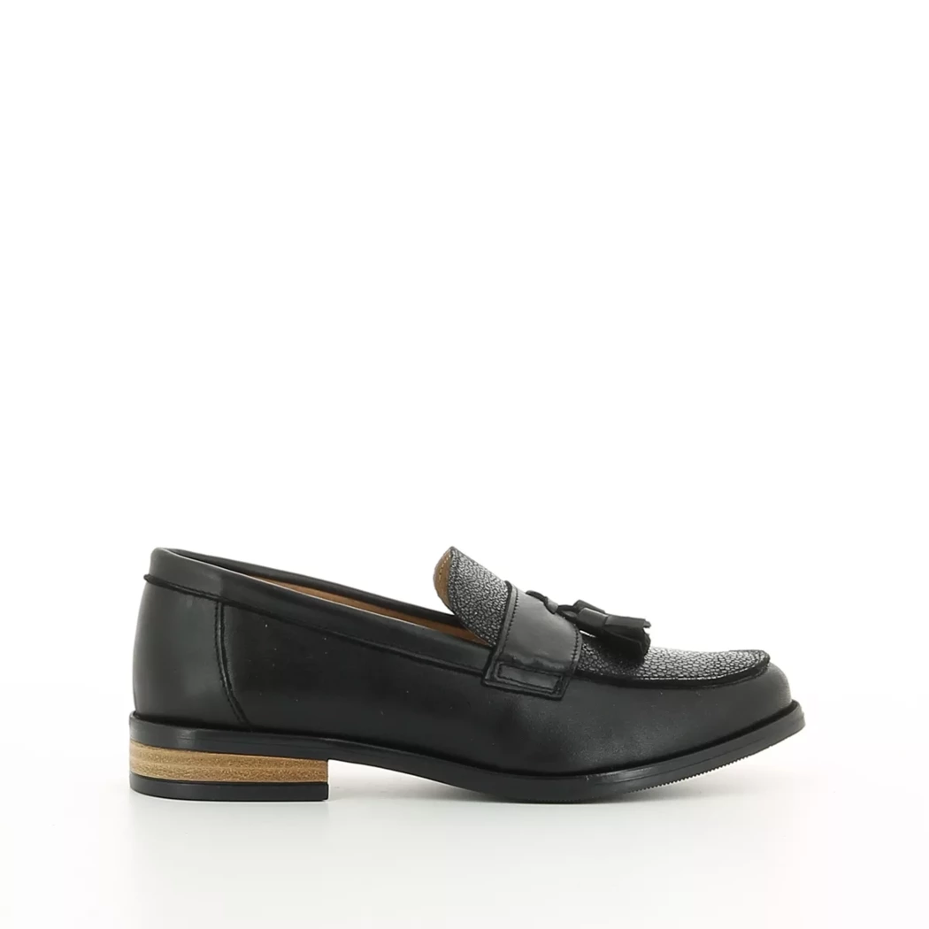Image (2) de la chaussures Les Fees de Bengale - Mocassins Noir en Cuir synthétique