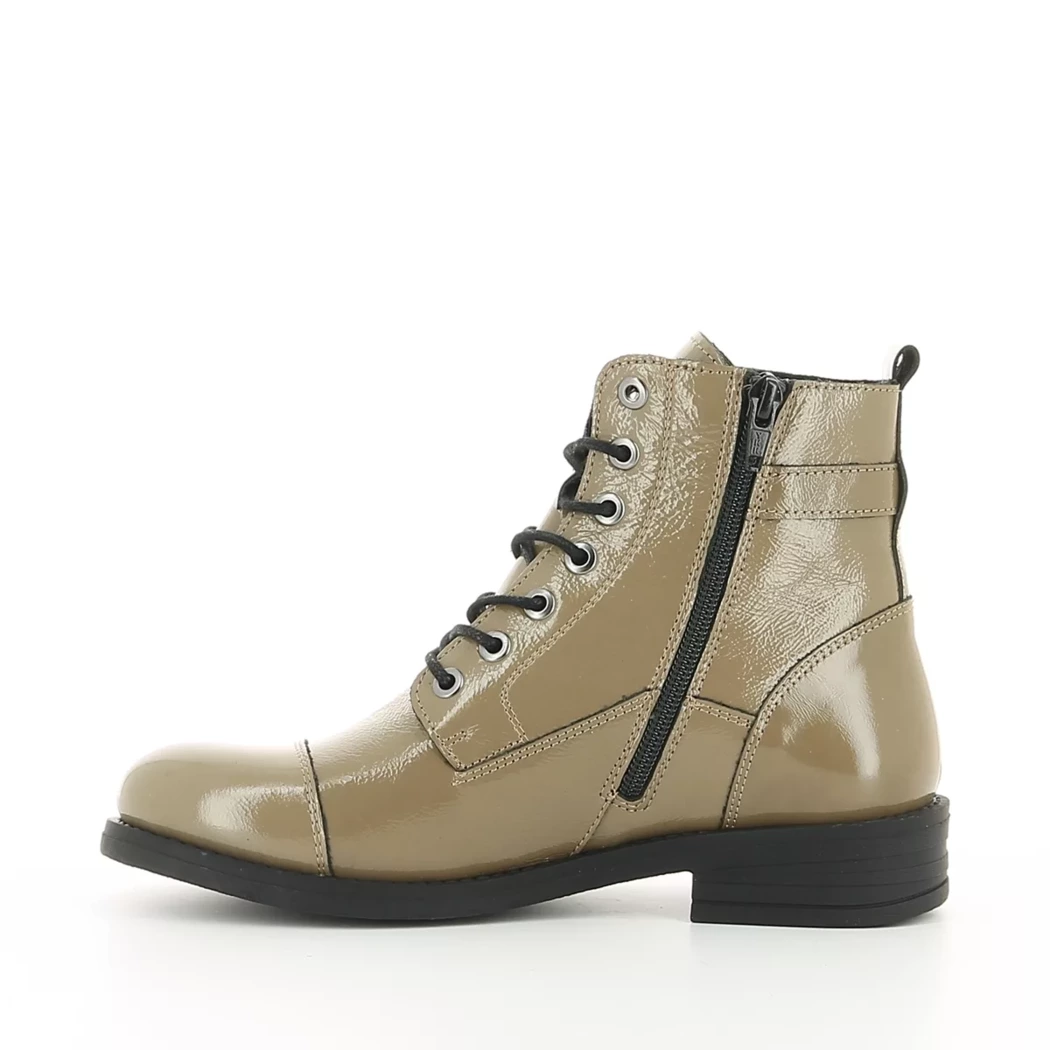 Image (4) de la chaussures Simplement B - Bottines Beige en Cuir vernis
