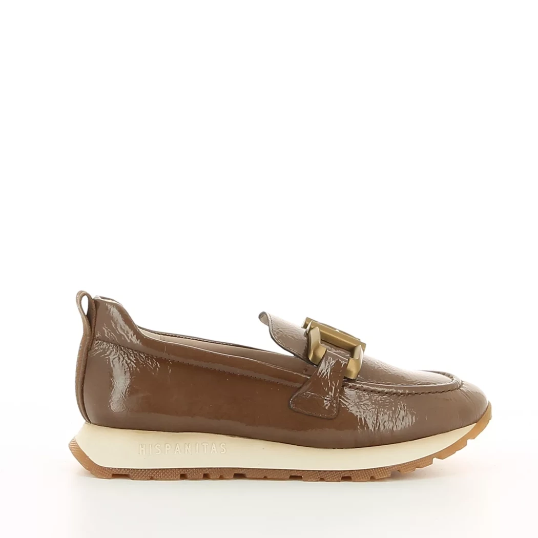 Image (2) de la chaussures Hispanitas - Mocassins Taupe en Cuir vernis