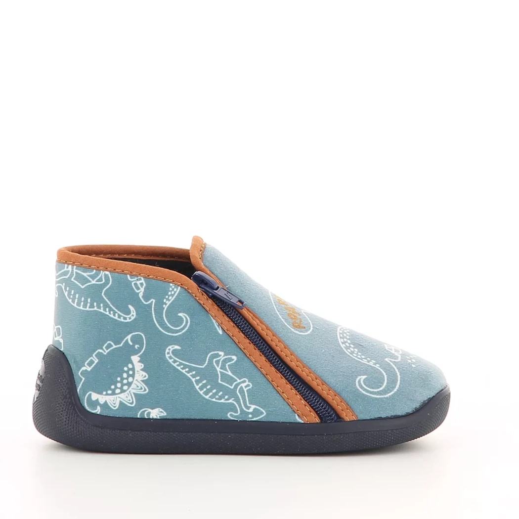 Image (2) de la chaussures Bossi - Pantoufles et Chaussons Bleu en Textile