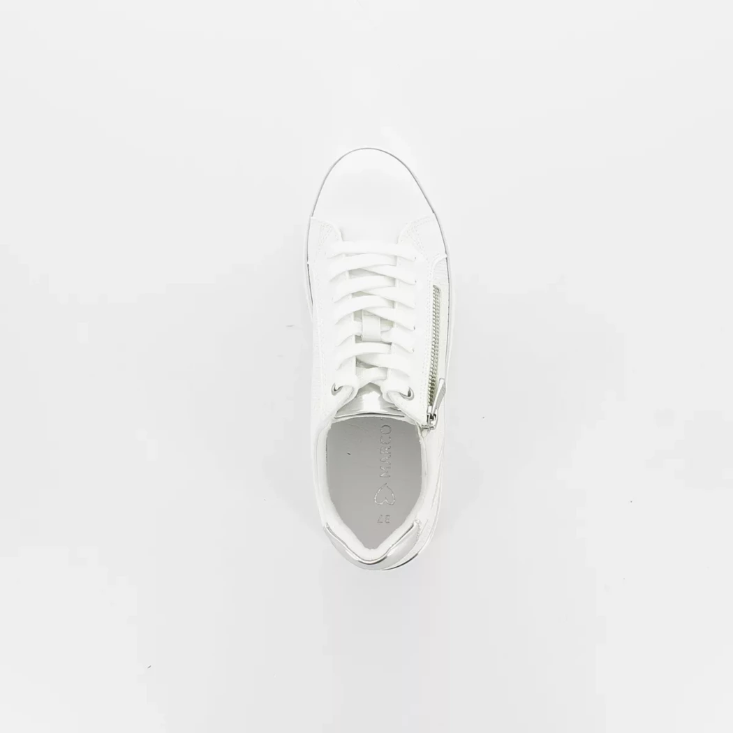 Image (6) de la chaussures Marco Tozzi - Baskets Blanc en Cuir synthétique