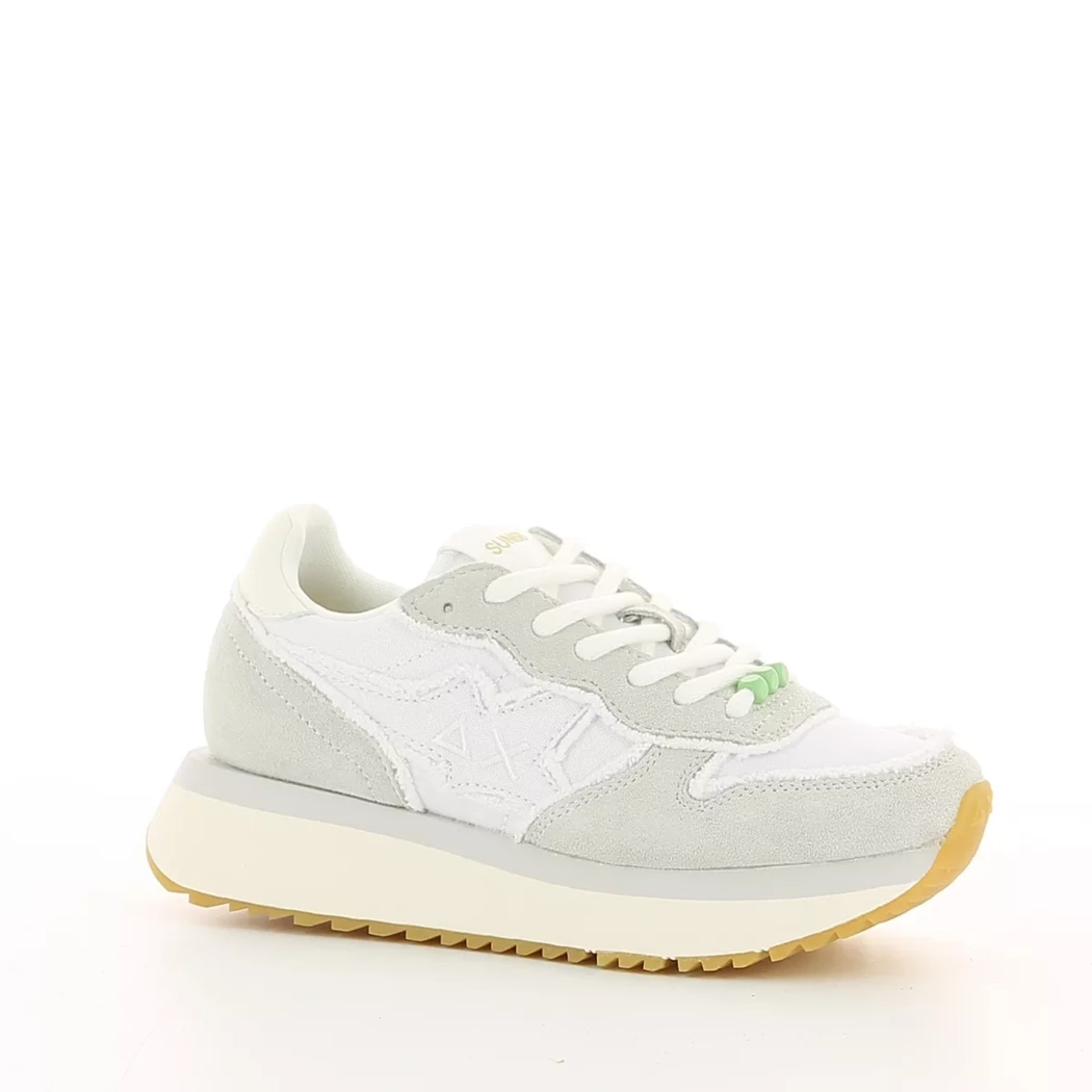 Image (1) de la chaussures Sun68 - Baskets Blanc en Cuir nubuck