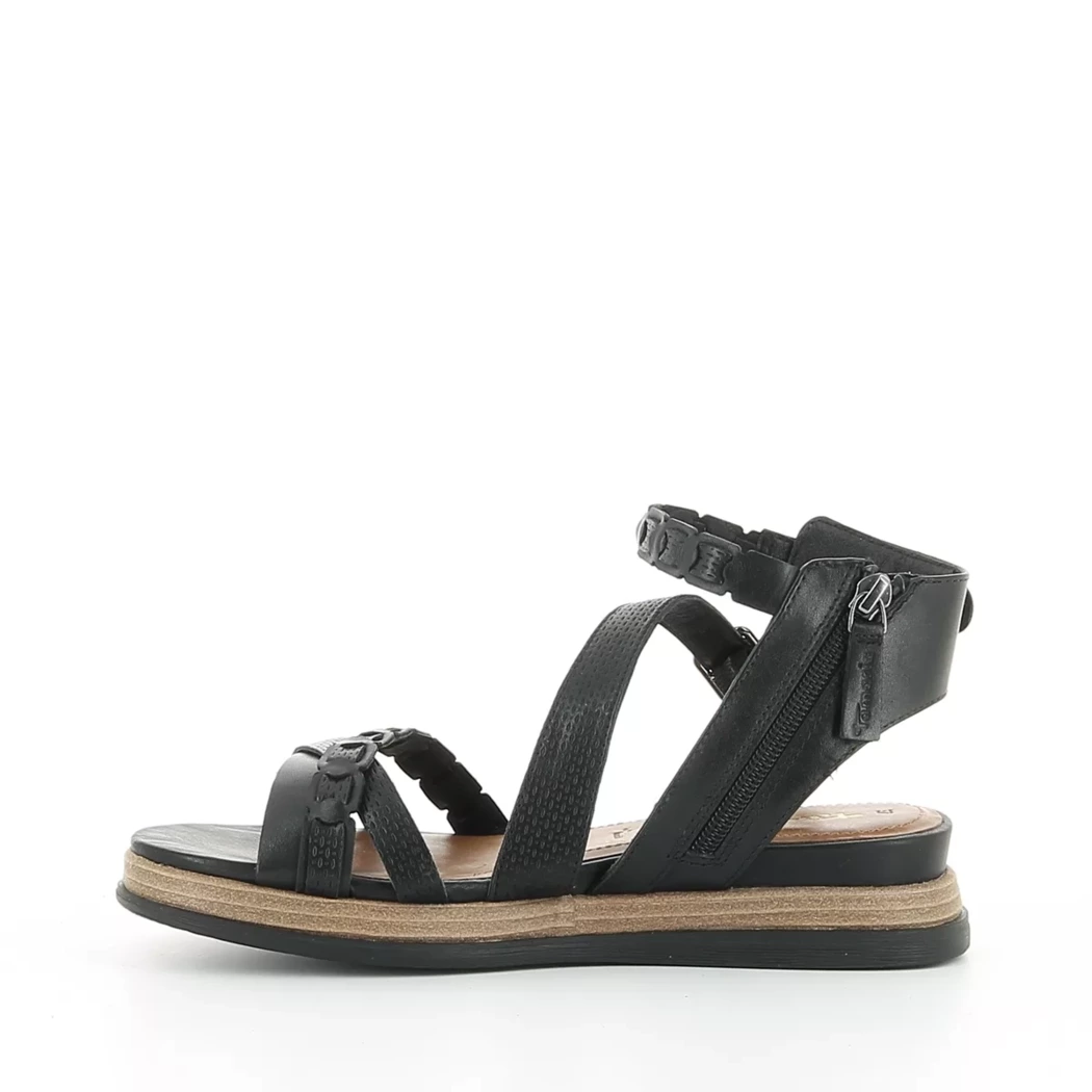 Image (4) de la chaussures Tamaris - Sandales et Nu-Pieds Noir en Cuir