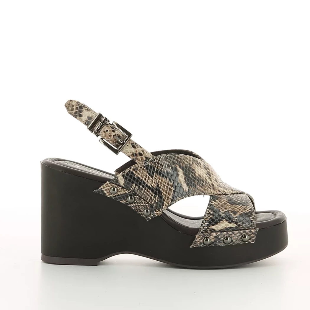 Image (2) de la chaussures Tamaris - Sandales et Nu-Pieds Marron en Cuir synthétique