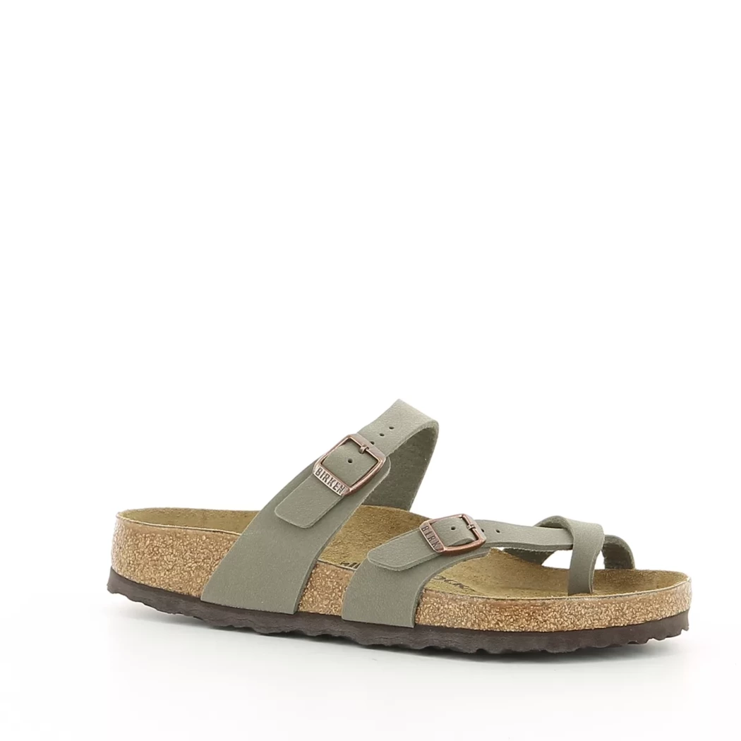 Image (1) de la chaussures Birkenstock - Mules et Sabots Gris en Cuir synthétique
