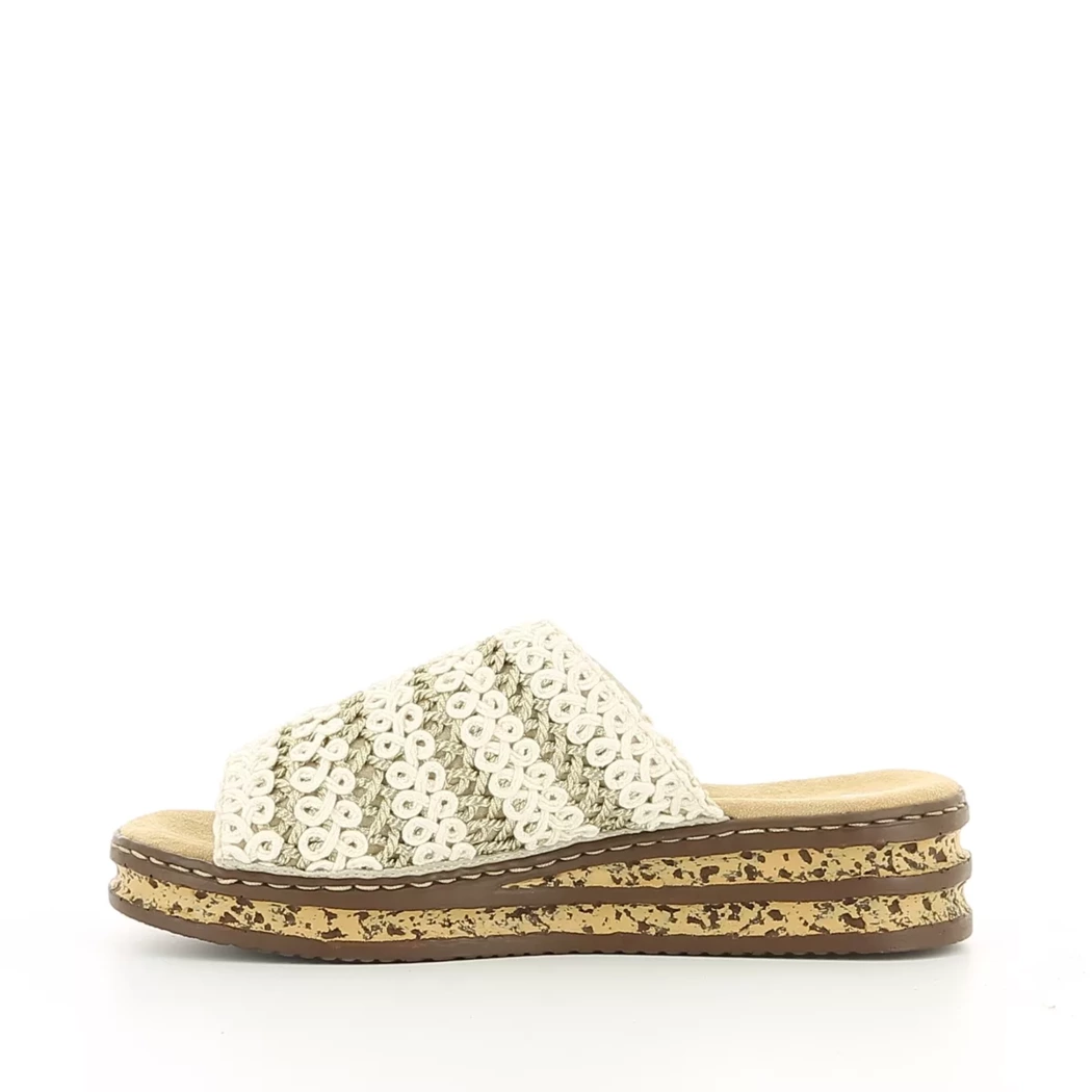 Image (4) de la chaussures Rieker - Mules et Sabots Beige en Textile