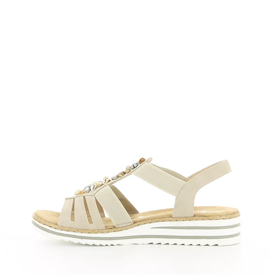 Image (4) de la chaussures Rieker - Sandales et Nu-Pieds Beige en Cuir synthétique