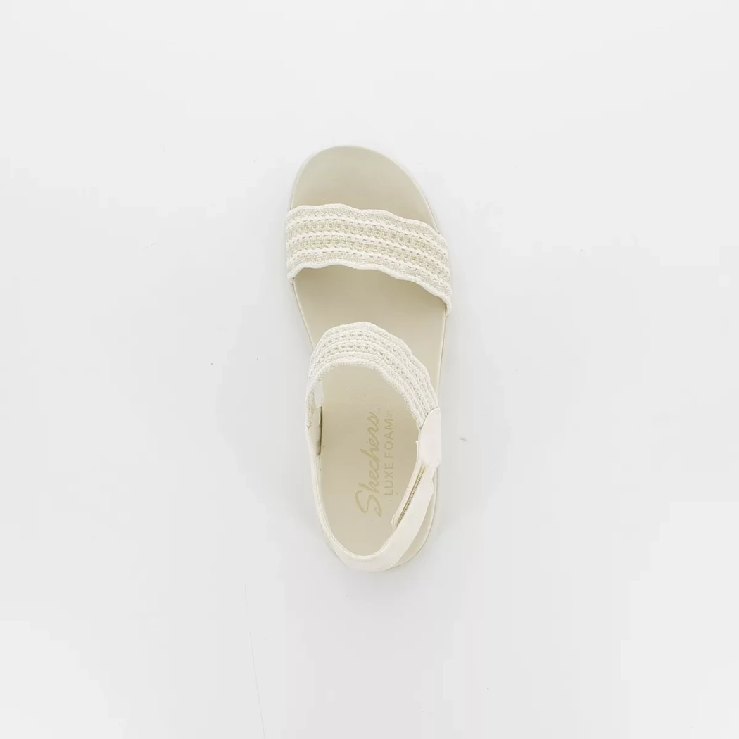 Image (6) de la chaussures Skechers - Sandales et Nu-Pieds Blanc en Textile