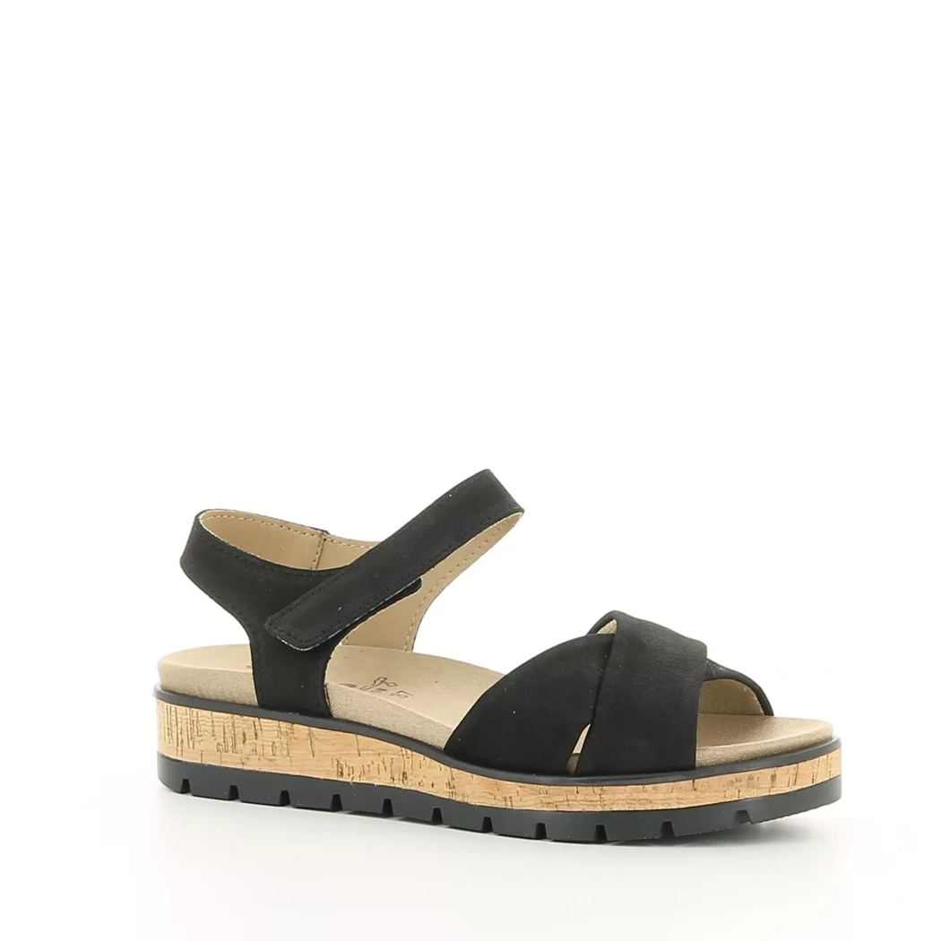 Image (1) de la chaussures Sens - Sandales et Nu-Pieds Noir en Cuir nubuck