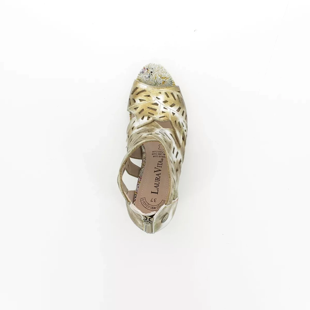 Image (6) de la chaussures Laura Vita - Sandales et Nu-Pieds Or / Bronze / Platine en Cuir